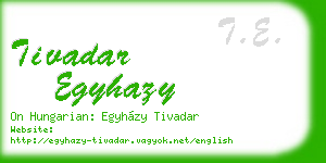 tivadar egyhazy business card